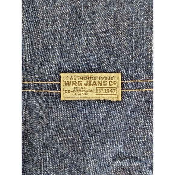 Vintage Wrangler Jeans Mens 33x29 (Altered) Blue Carpenter Denim - Picture 2 of 10